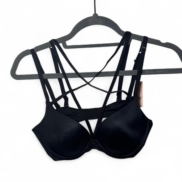 Victorias Secret Black Very Sexy Push Up Bra NWT Size 34C - Picture 1 of 5